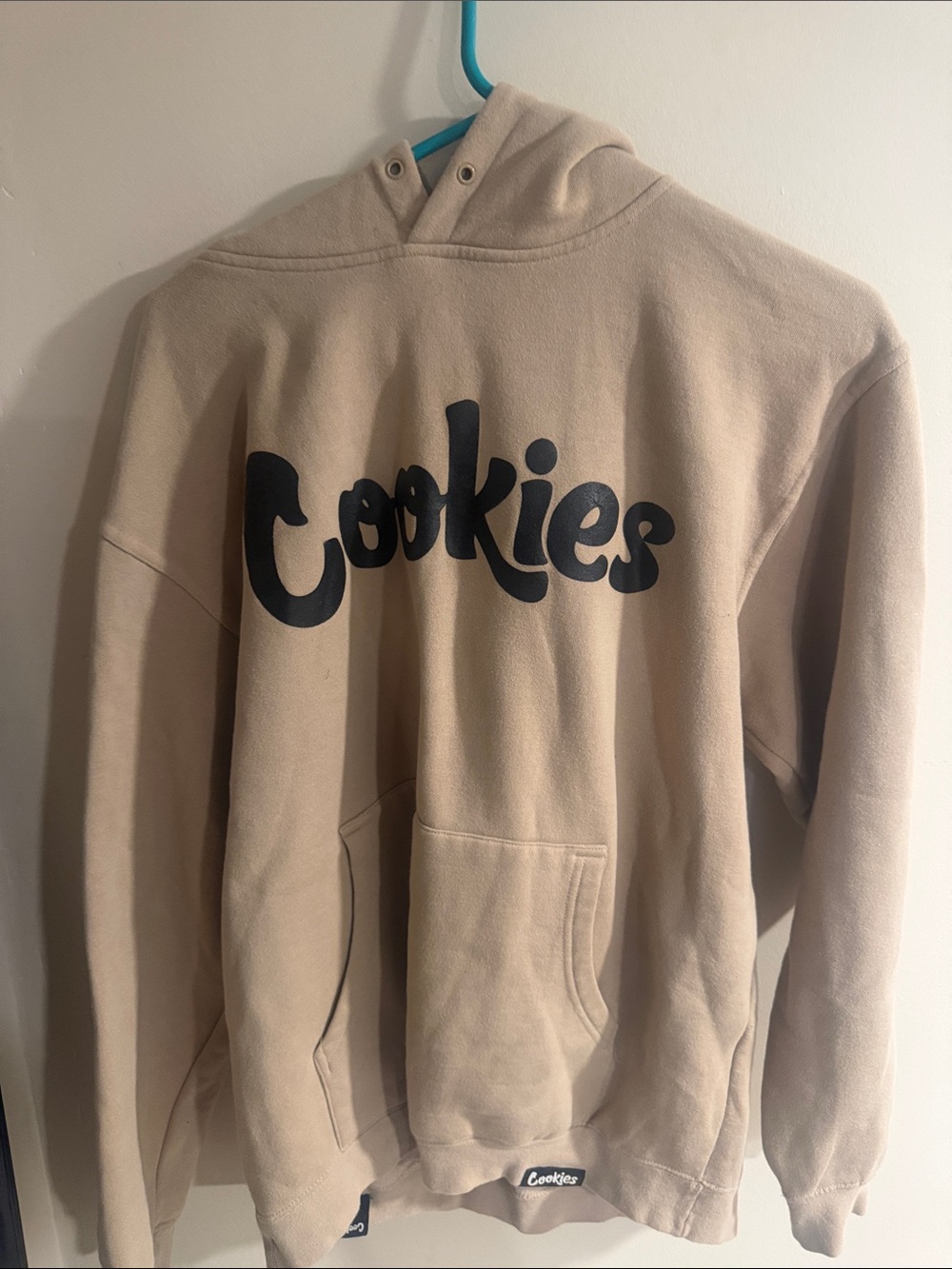 Cookies Men's Beige Logo Hoodie